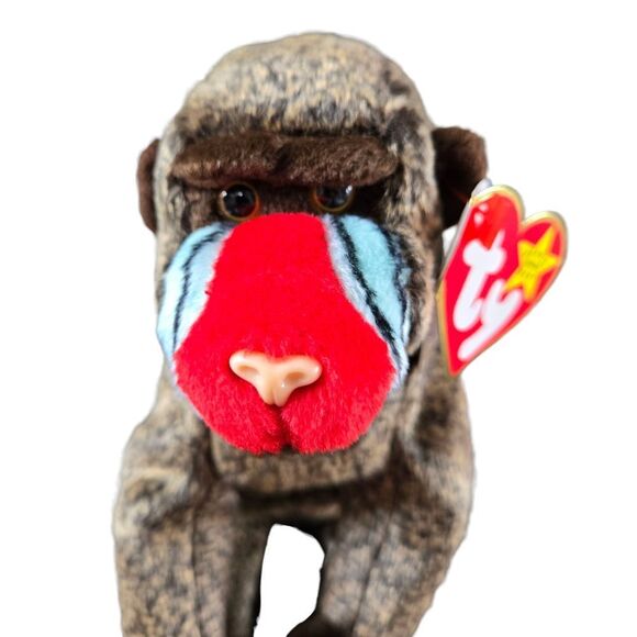 Ty Beanie Babies Cheeks Monkey Plush - Picture 2 of 6